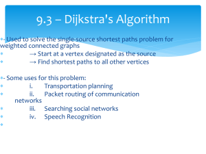 9.3 * Dijkstra`s Algorithm