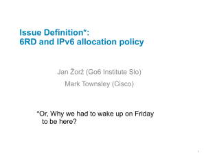 6RD and IPv6 allocation policy