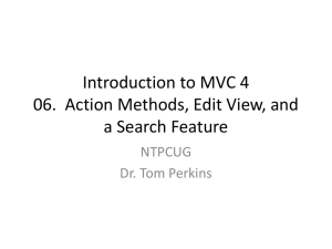06. Action Methods, Edit View, and a Search Feature