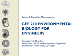 CEE 210 Environmental Biology for Engineers