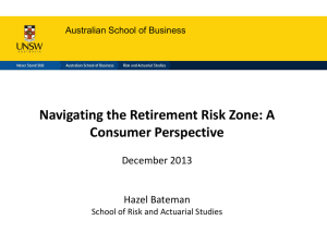 Navigating the Retirement Risk Zone: A Consumer Perspective
