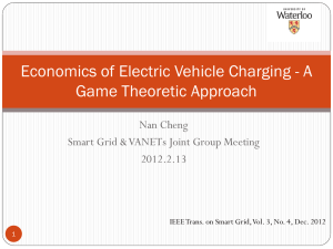 Economics of Electric Vehicle Charging - A Game
