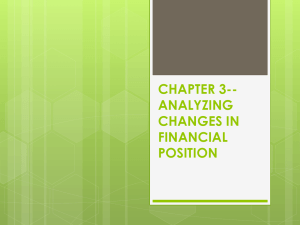 CHAPTER 3--ANALYZING CHANGES IN FINANCIAL POSITION