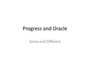 Progress vs Oracle - Dmitri Levin`s Progress and Oracle page