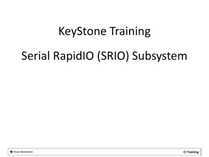 KeyStone SRIO Overview