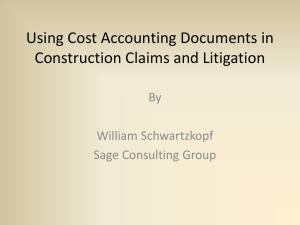 William Schwartzkopf - Cost Accounting in Claims and Litigation
