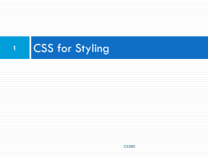 CSS for Styling - Web Programming Step by Step