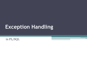Exception Handling - KES Shroff College
