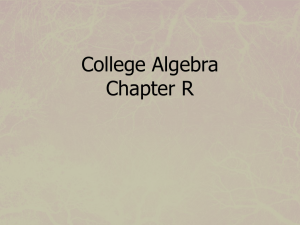 Chapter R Powerpoint