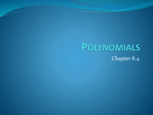 Arranging Polynomials