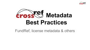 CrossRef Best Practices