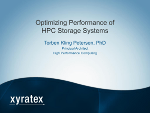 TK. Petersen - Optimizing Performance of HPC Storage Systems