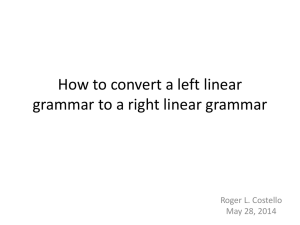 How to convert a left linear grammar to a right linear grammar