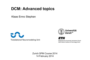 Advanced DCM for fMRI - Translational Neuromodeling Unit