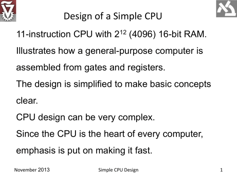 case study design of a simple hypothetical cpu ppt