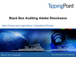 Black Box Auditing Adobe Shockwave