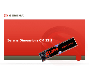 Dimensions CM 12.1 Sales and Support Workshop