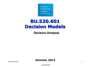 Decision Analysis Models