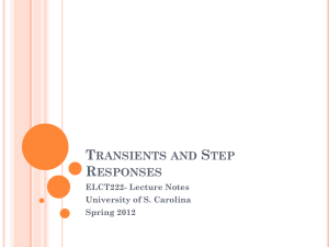 TRANSIENTS IN CAPACITIVE NETWORKS: THE CHARGING PHASE