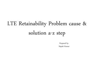 LTE Retainability Problem cause & solution a