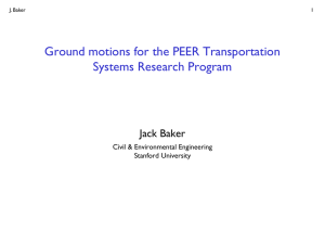Ground motions for the PEER Transportation Systems Research