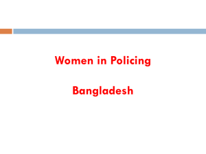 Situation of women Police Bangladesh