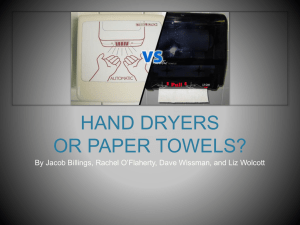 HAND DRYERS VS PAPER TOWELS