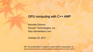 GPU compute with C++ AMP