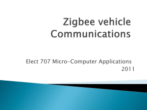 Zigbee vehicle Communications