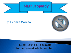 Math jeopardy