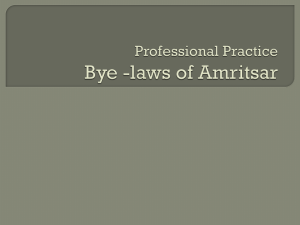 Building bye-laws of Amritsar