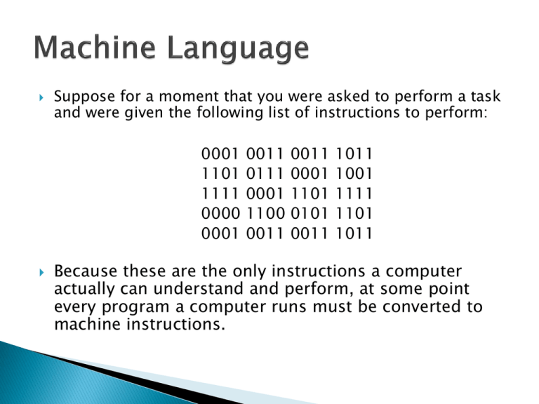 meaning of machine language