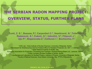 The Serbian radon mapping project: overview, status