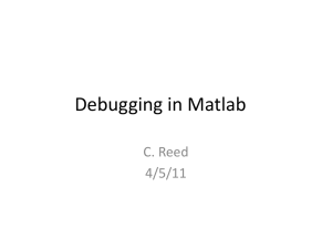 Overview of Debugging in Matlab