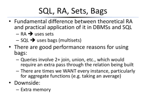 Extended Relational Algebra for SQL Slides