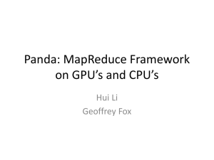 Panda: MapReduce Framework on GPU`s and CPU`s