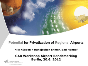 Potential for Privatization of Regional Airports