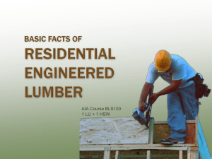 Basic Facts of Residential Engineered Lumber