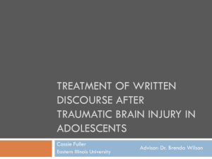 Treatment of Written Discourse after Traumatic Brain Injury in