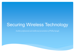 Setting Up a Wireless Network @ Home