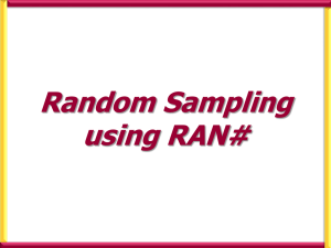 Random Sampling using Ran