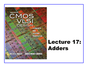17: Adders CMOS VLSI Design CMOS VLSI Design 4th Ed.