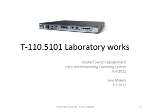 T-110.5100 Laboratory works