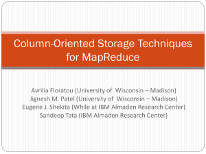 Column-Oriented Storage Techniques for MapReduce