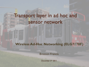 Wireless Ad-Hoc Networking (ELG7178F)