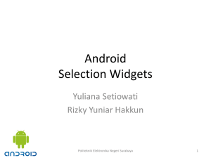 Android Selection Widgets - Index of