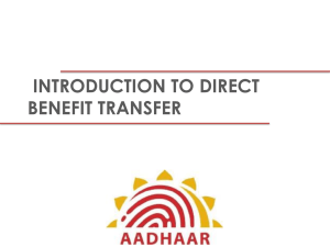 Presentation on AADHAAR - DBT