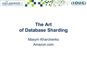 The Art of Database Sharding – presentation