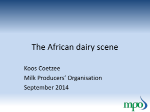 The African Dairy Scene – Dr Koos Coetzee – MPO