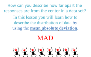 Mean absolute deviation notes